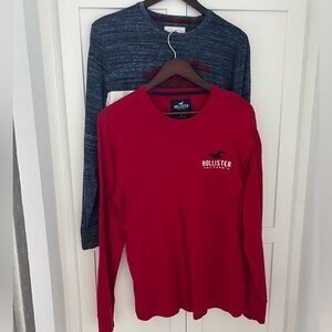 Bundle of 2 Hollister Long Sleeve Tops in Size Large 100% cotton